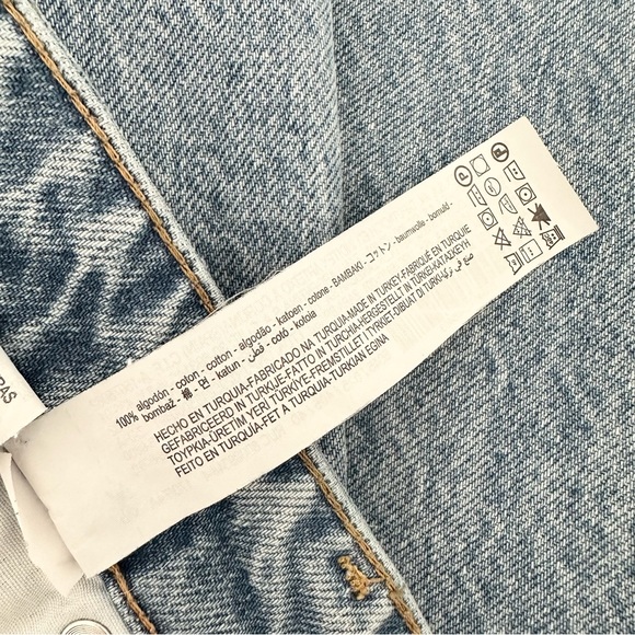 Zara Blue High waisted Wide Leg Jeans Size 8 - Picture 12 of 12